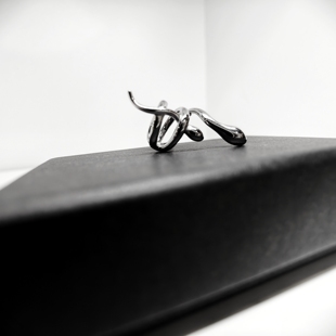 双蛇钛钢不掉色耳骨夹、时尚设计感男女同款