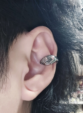 宥见归来原创钛钢不掉色正反两戴耳骨夹暗黑个性小众时尚