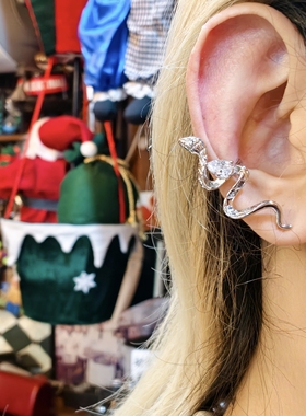 小众设计灵蛇个性夸张蛇形耳骨夹潮流