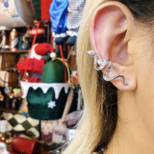 小众设计灵蛇个性夸张蛇形耳骨夹潮流