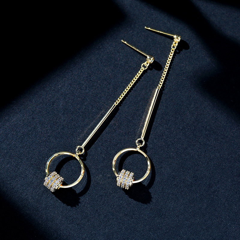 925银时尚个性流苏耳饰适合圆脸的耳环2025新款潮长款气质耳坠女