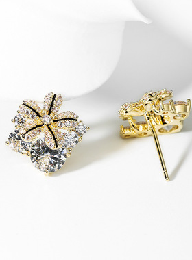 925银气质流苏耳环耳夹女韩版优雅大气时尚个性耳饰