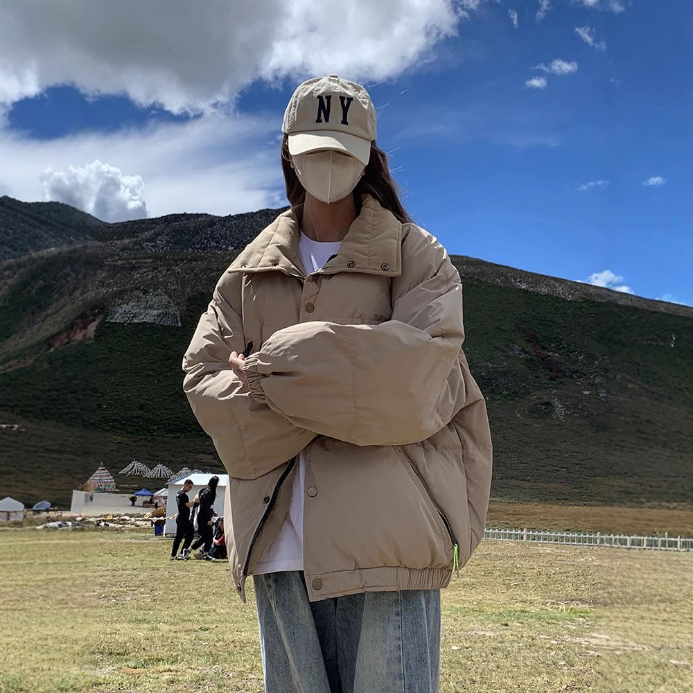羽绒棉服女2025年新款冬季外套加厚学院小个子棉衣oversize潮棉袄