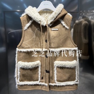 RL90701186原1999双皇冠专柜正品 2025冬连帽双面穿绒毛短马甲