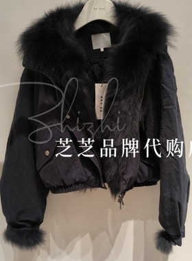 RL90501223原3699双皇冠专柜正品2025冬狐狸毛领夹克羽绒服