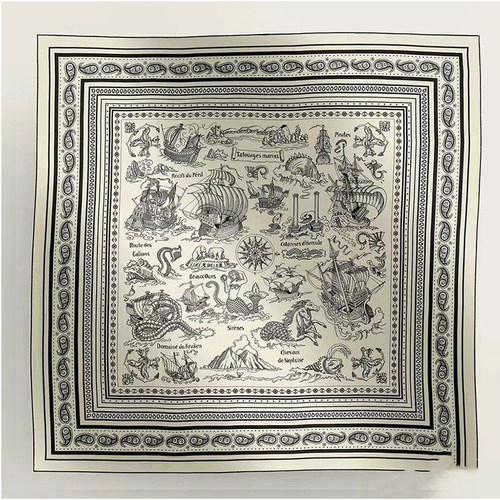 水手纹身 24年新款 H空调房保暖披肩140丝羊绒大方巾秋冬围巾