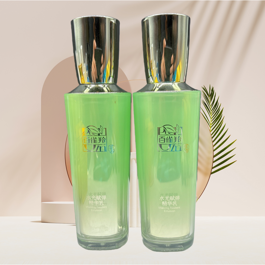 【裸瓶特价】百雀羚水光赋弹精华乳95ml舒缓肌肤保湿补水礼盒取出
