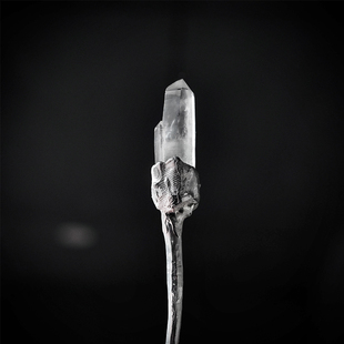 定制款聚财镶嵌天然水晶珍珠925纯银设计师原创设计发簪发饰簪子