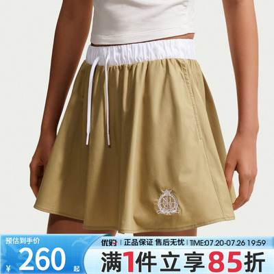 优购NIKE耐克女子AS POPLIN MINI SKIRT运动休闲半身裙IV4979-297