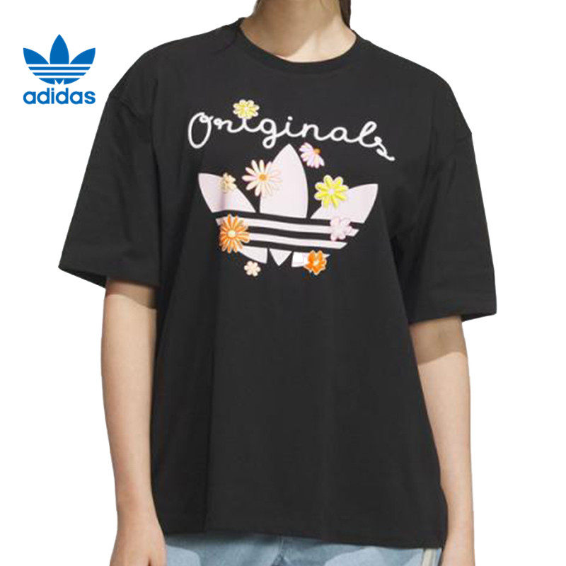 优购adidas阿迪达斯三叶草女子运动休闲短袖T恤KB8959