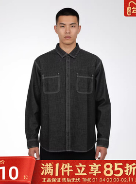 优购VANS范斯男子Chambray LS Woven运动休闲长袖衬衫VN000T6ABLK