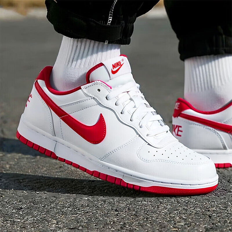 优购NIKE耐克男鞋BIG LOW白红色运动休闲鞋百搭板鞋355152-150,运动鞋new,运动休闲鞋,淘宝优惠券,粉丝福利购,淘宝优惠卷