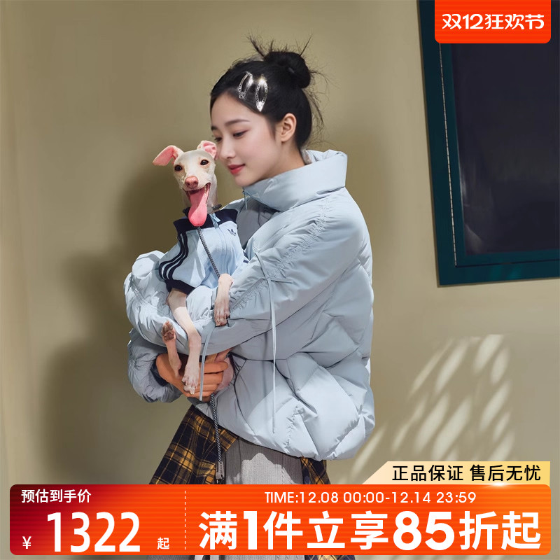 优购adidas阿迪达斯三叶草女款运动休闲保暖羽绒服女士外套KC2612