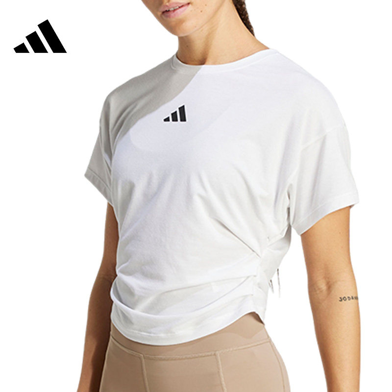 优购adidas阿迪达斯女子Power Tee运动休闲短袖T恤JX1194