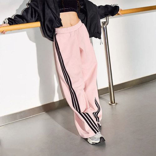 优购adidas阿迪达斯女子三条纹运动训练休闲香蕉裤长裤KB7602