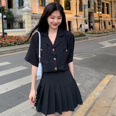 Real auction real price careful machine Vintage shirt small gold button short sleeve top