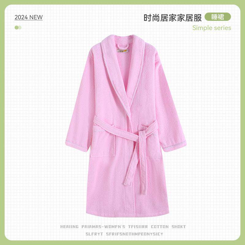 纯棉浴袍柔可佳休闲女士