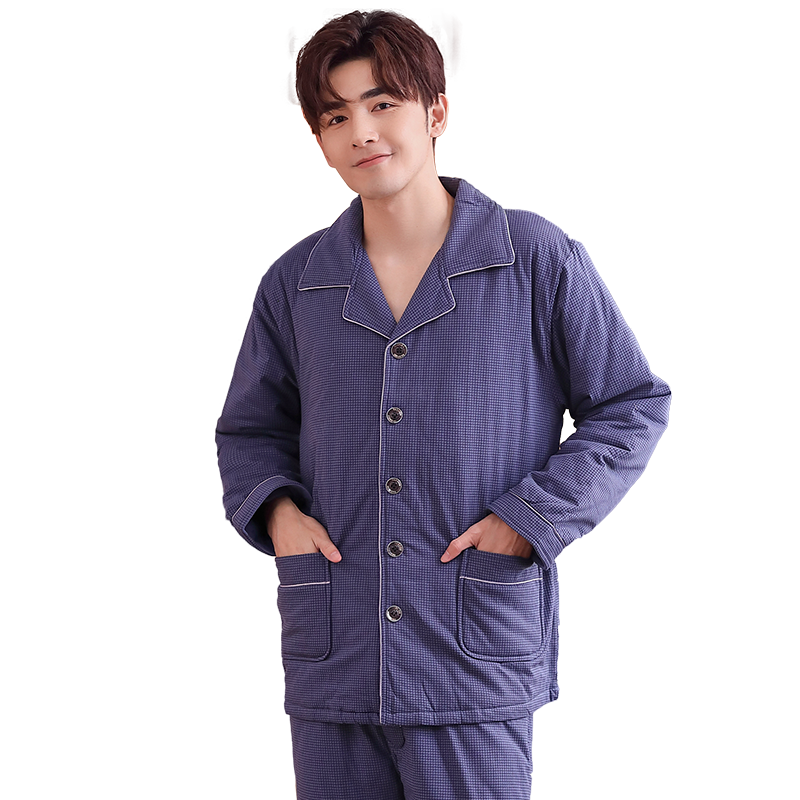 柔可佳秋冬款夹棉保暖家居服套装