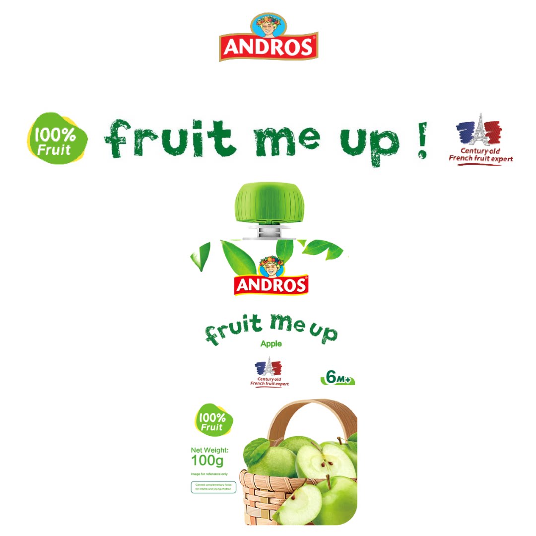 ANDROS安德鲁 果乐士Fruit Me Up苹果果泥100g天然有机营养果蔬蓉图片