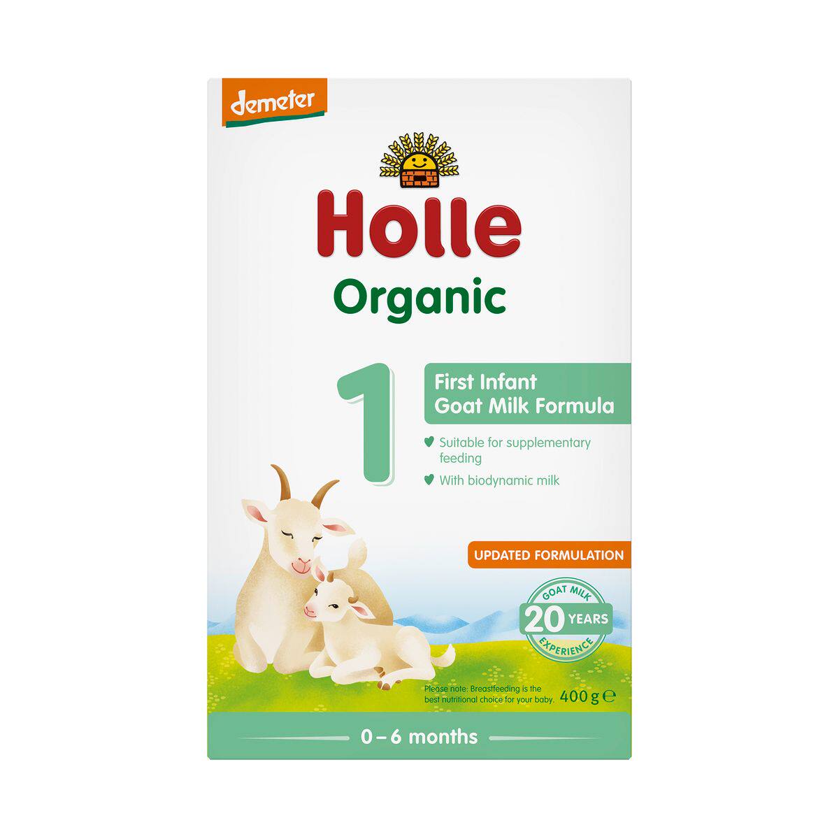 Holle 有机1号婴儿山羊奶粉配方400克初生幼儿低敏营养羊奶粉冲剂