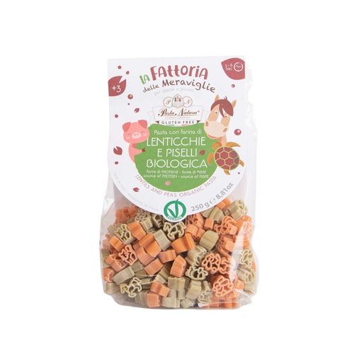 Pasta Natura - 意大利有机无麸质红扁豆绿豌豆糙米动物意粉