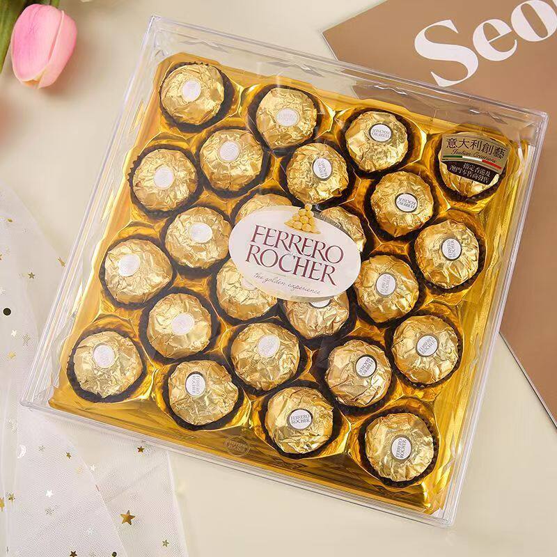 费列罗Ferrero Rocher金莎榛果威化巧克力24粒300g结婚喜糖礼盒版