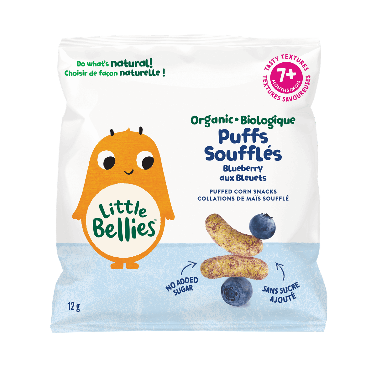 Little Bellies 有机婴儿泡芙蓝莓12g宝宝7个月+含铁含维生素零食