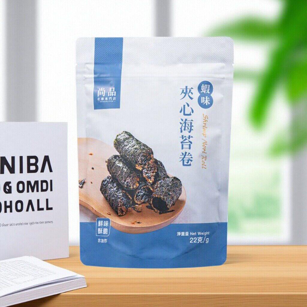 香港进口尚品虾味夹心海苔卷22克休闲零食鲜味健康酥脆风味独特