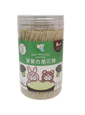 BabyJ天然西兰花婴儿面300g宝宝辅食宝宝面条8m+蔬菜面条营养家用