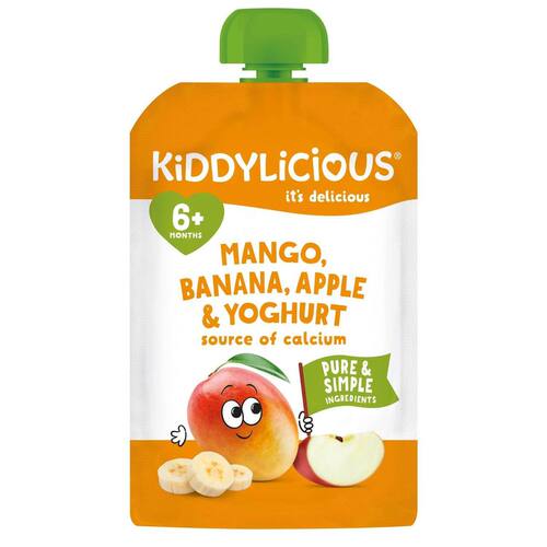 KIDDYLICIOUS 芒果香蕉苹果奶酪100克天然奶酪柔滑含钙健康无添加