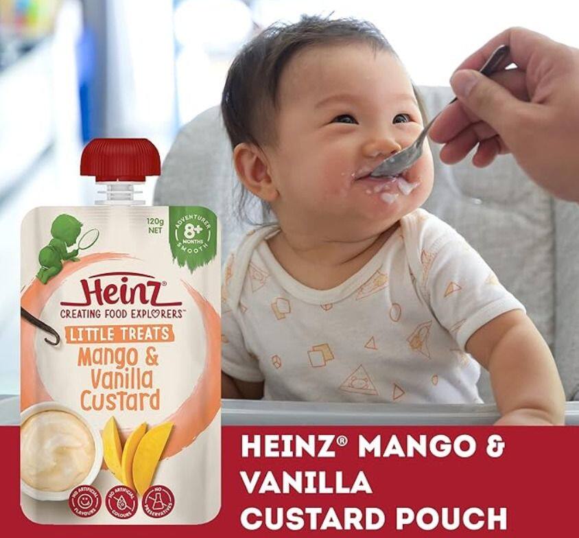 亨氏Heinz 婴儿奶冻120g*3包芒果云呢拿味婴幼儿营养有机天然辅食