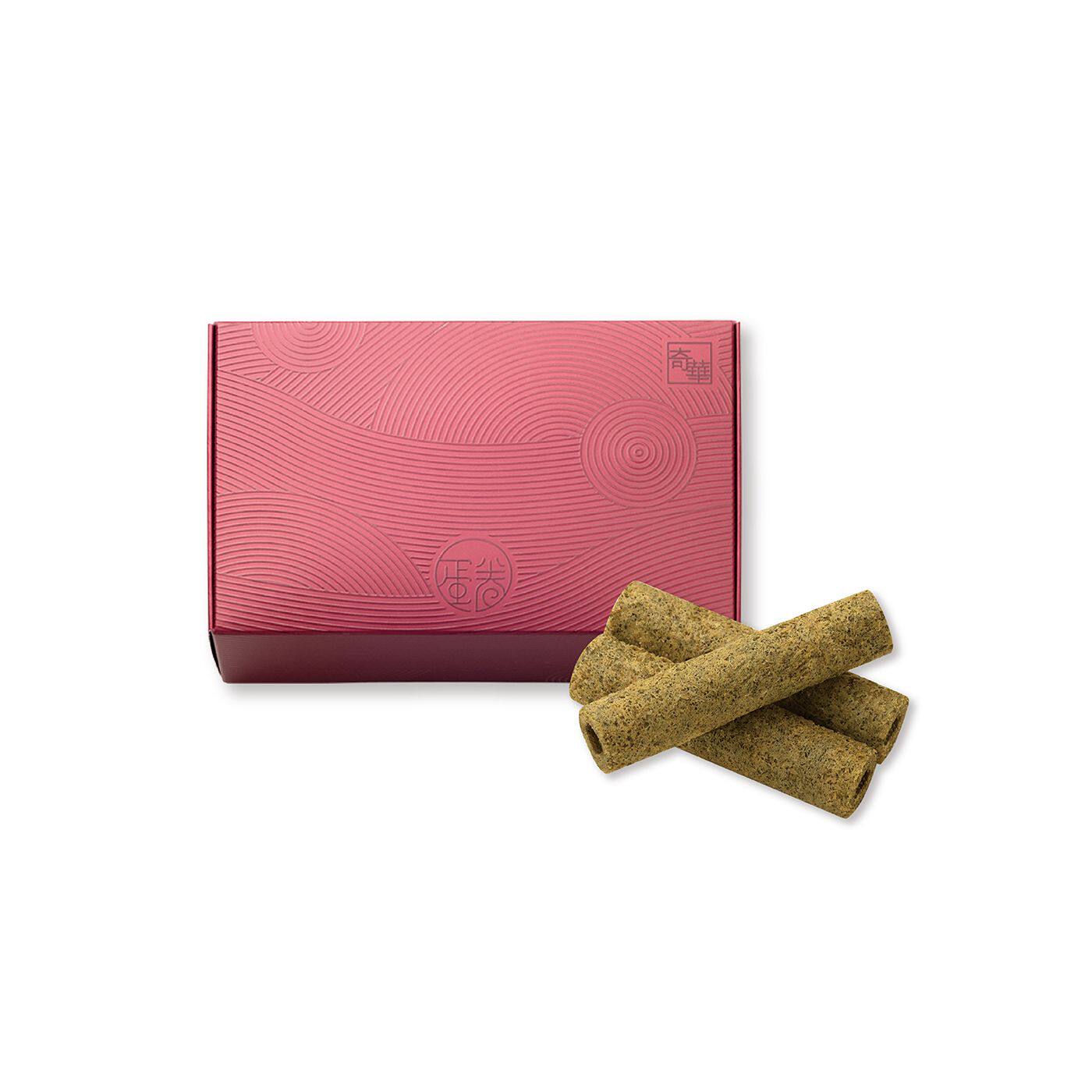 奇华 乌龙茶蜂巢蛋卷礼盒6支采用新西兰牛油制造黄金色的蜂巢结构