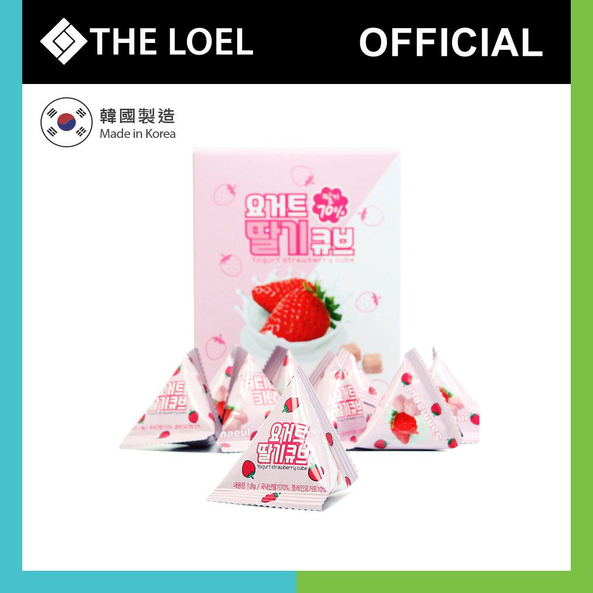 The Loel 韩国奶酪士多啤梨方块18g适合10个月或以上婴儿草莓奶酪