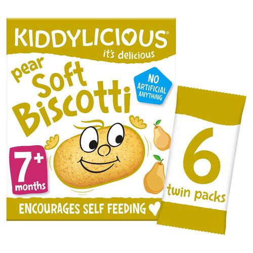 KIDDYLICIOUS 梨子味7个月+婴儿意式脆饼6包装健康无添加饼干零食