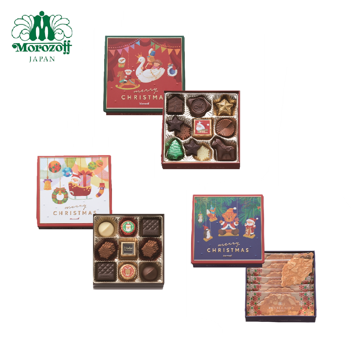 Morozoff限定日本圣诞节迷你曲奇及朱古力礼盒三合一组合新年送礼
