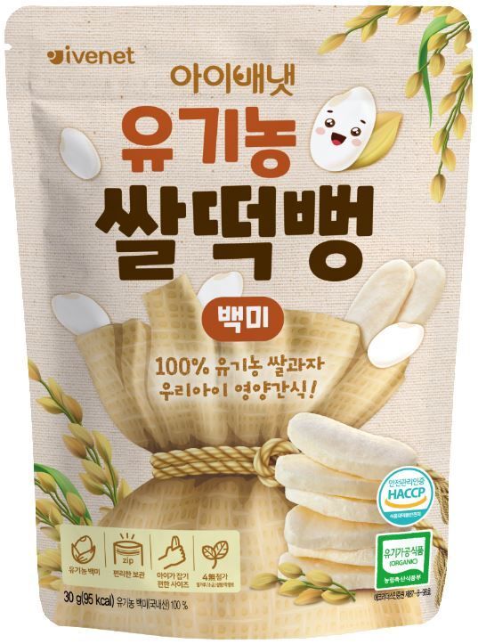 贝贝有机营养米饼原味30克烘焙口感松软一抿即化助力宝宝出牙舒缓