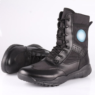 夏季正品维和作战训靴男真皮户外登山靴超轻耐磨训练鞋CQB沙漠靴