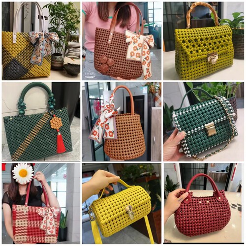编织袋材料包手工diy藤条编织