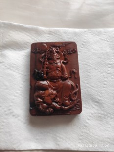 雷击木枣木骑虎财神吊坠吊牌挂绳红心吊坠款式