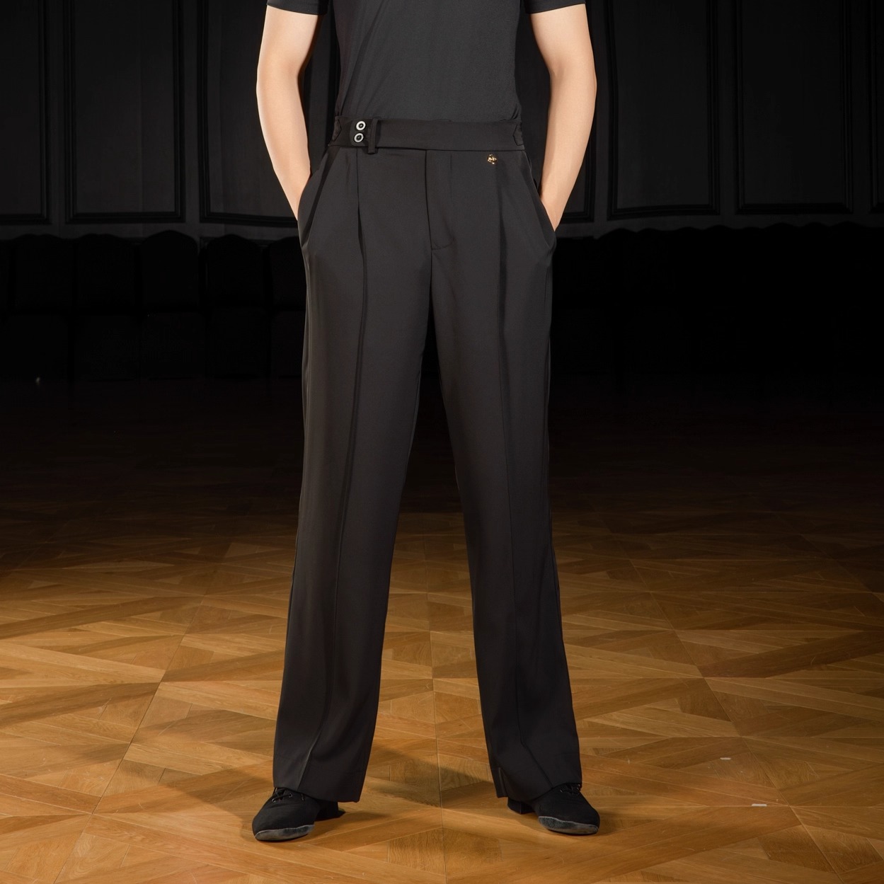 丹珍新款男士直筒摩登舞练功长裤