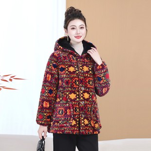 新款 时尚 罩衣 外套防寒保暖家居外出房屋冬季 女士棉衣棉服女短款