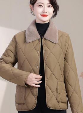 中老年女装秋冬棉衣妈妈冬装羽绒棉服短款外套冬季小棉袄时尚保暖