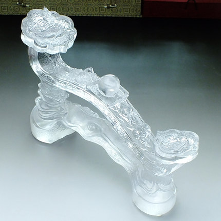 送新婚夫妇的礼物琉璃如意龙凤呈祥摆件闺蜜结婚定制高档奢华礼品