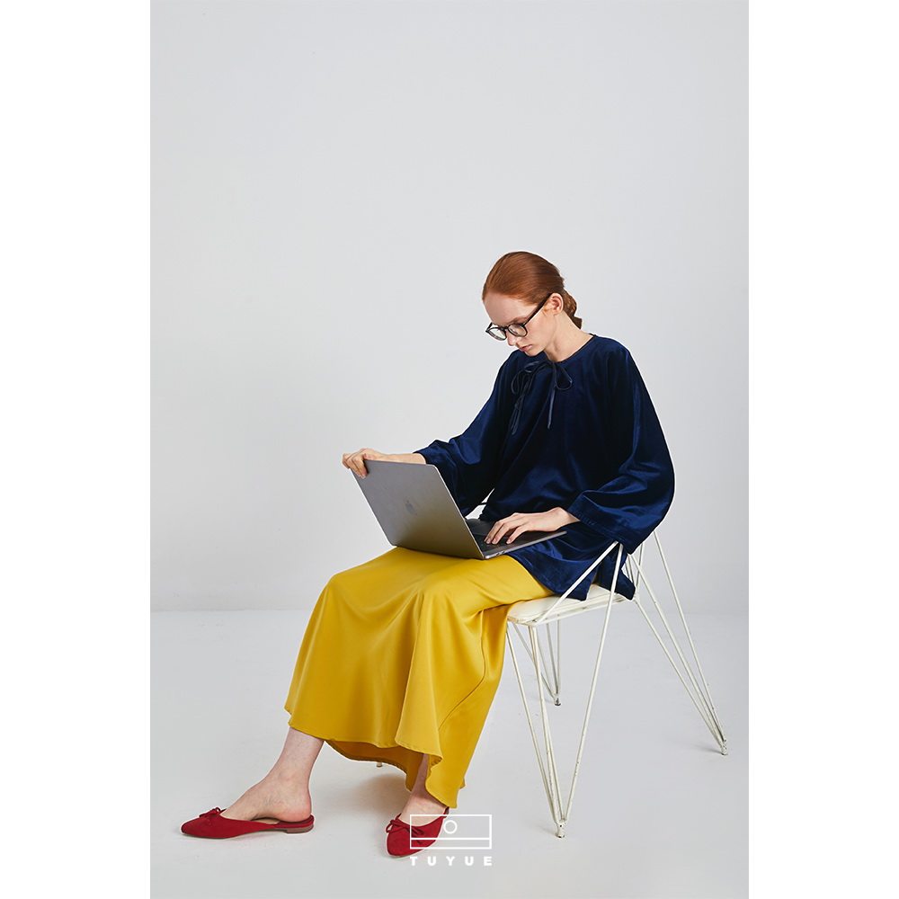 TUYUE涂月 新中式 秋香黄不规则高开叉鱼尾半身裙,女装/女士精品,半身裙,淘宝优惠券,粉丝福利购,淘宝优惠卷