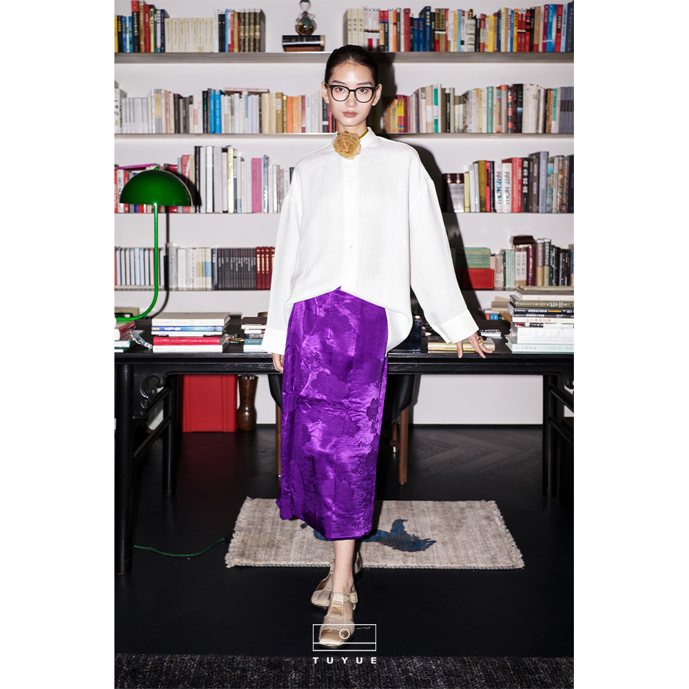 TUYUE涂月原创紫色半身裙