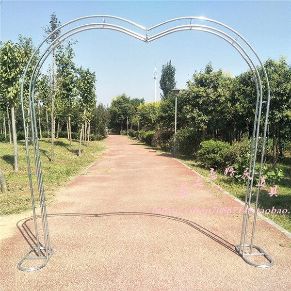 包邮新款道具路引婚庆心形拱门架子幸福门架子绢花拱门架子花门