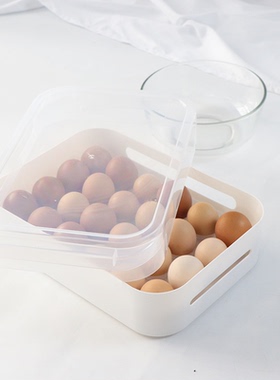 创意家居单层鸡蛋盒冰箱收纳盒保鲜密封冷藏家用生活用品24格厨房