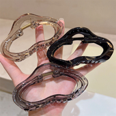 设计感云朵冰透高级感茶咖色透灰色大号抓夹气质百搭简约盘发夹女