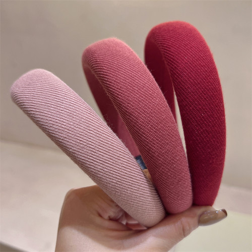 发箍布料韩版简约豆沙粉头箍