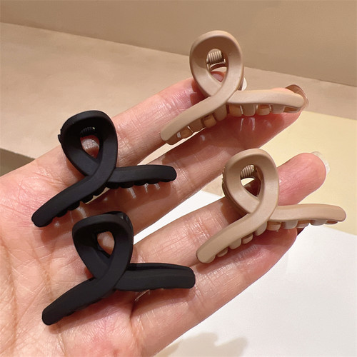 发夹亚克力韩版简约磨砂黑小抓夹